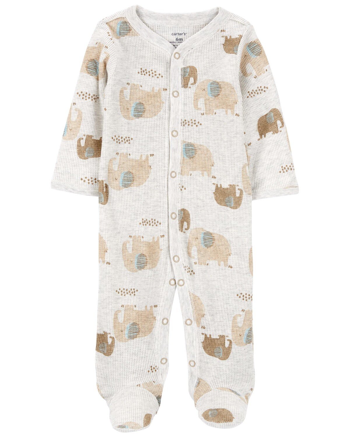 

Baby Elephant Snap-Up из смеси хлопка Sleep & Play Carter's, мультиколор