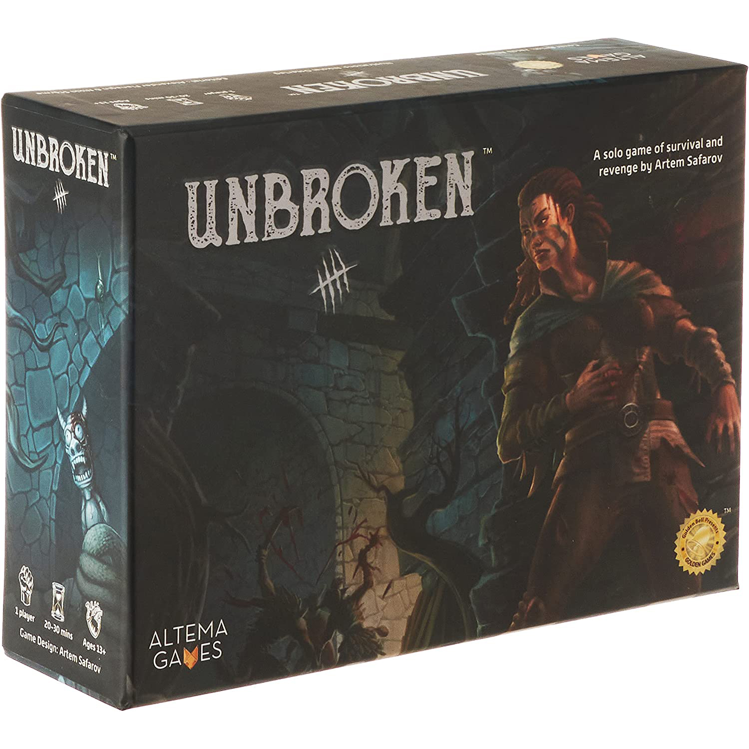 Настольная игра Golden Bell Studios Unbroken: A Solo Game Of Survival And  Revenge