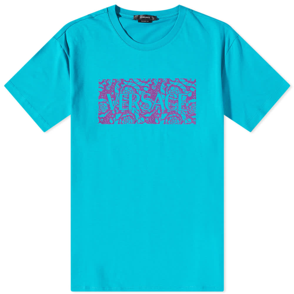 

Футболка Versace Baroque Box Logo Tee, Синий