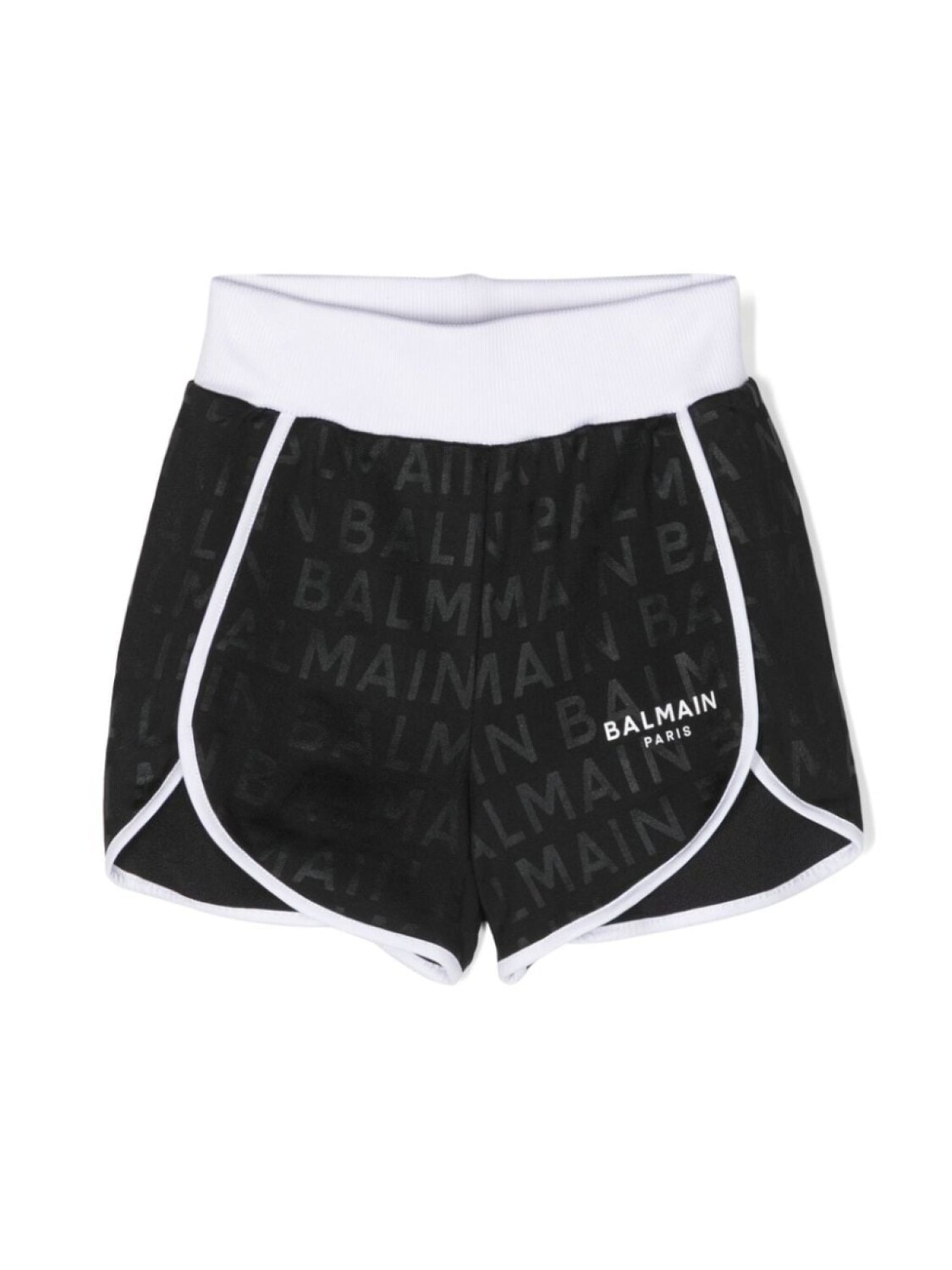 

Balmain Kids спортивные шорты с жаккардовым логотипом, черный