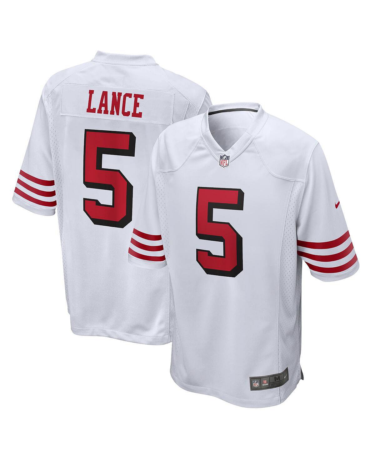 Мужская футболка trey lance white san francisco 49ers alternate game jersey Nike, белый