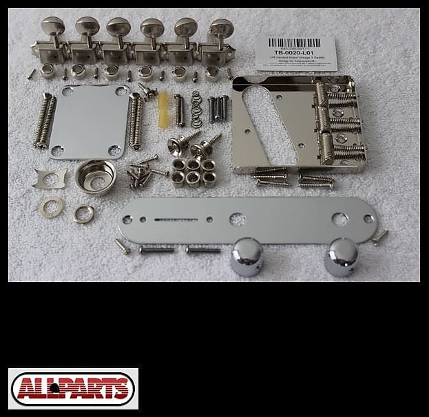 

Комплект фурнитуры Fender/Allparts LEFTY Telecaster с тюнерами Vintage 3-saddle Threaded Bridge TB-0020-L01 LEFTY 3-Saddle Vintage Telecaster Hardware Set