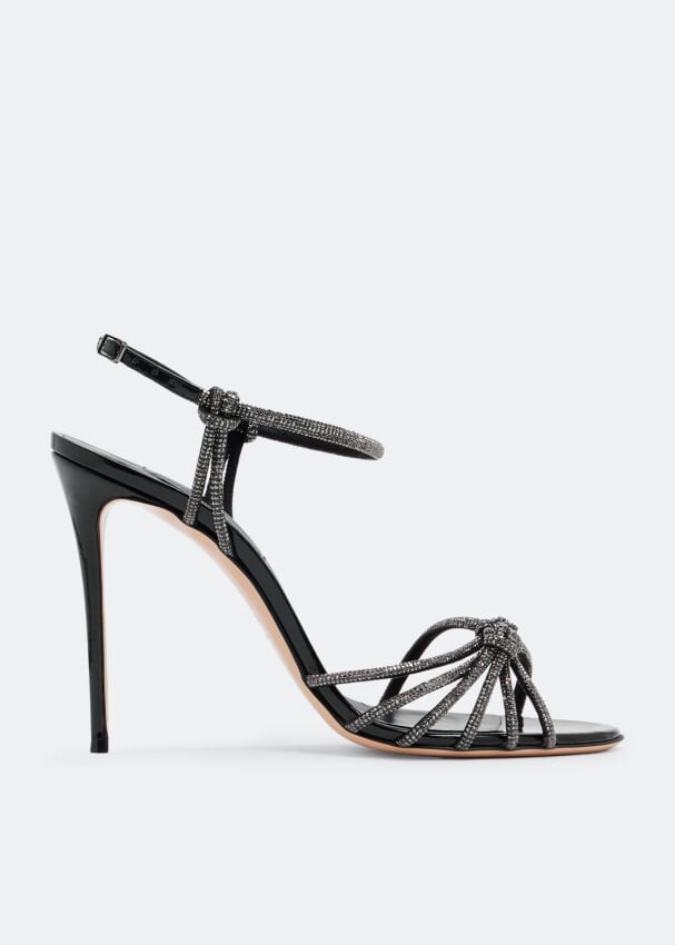 

Сандалии CASADEI Julia crystal sandals, черный
