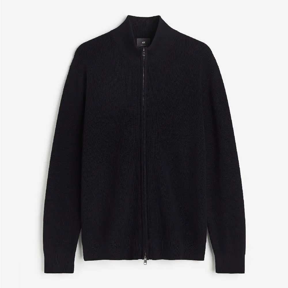 

Кардиган H&M Regular Fit Zip-front, темно-синий