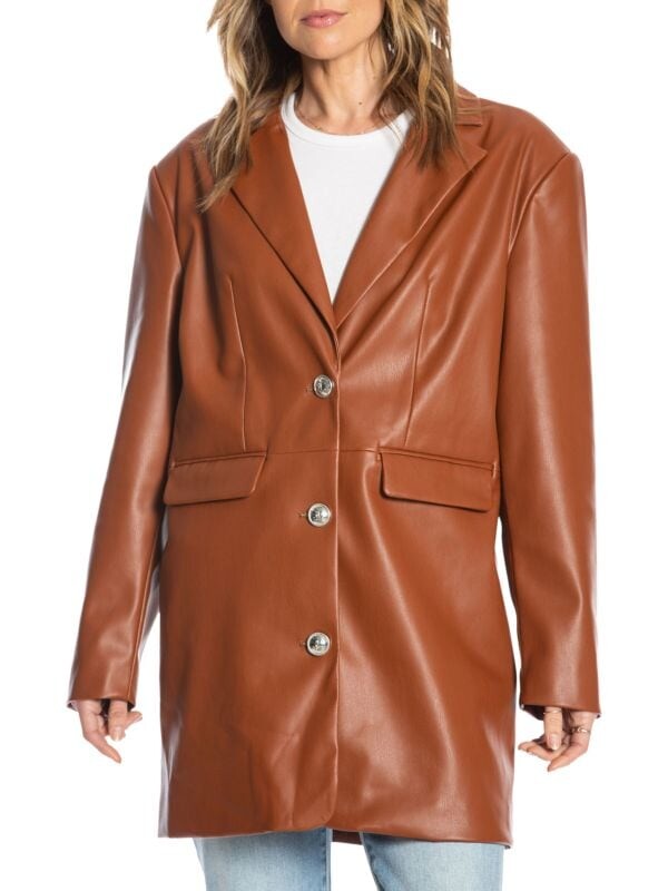 

Куртка Juicy Couture свободная из искусственной кожи, коричневый