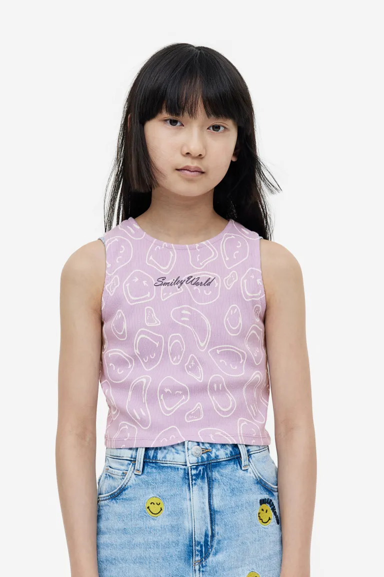 

Майка в рубчик H&M, сиреневый