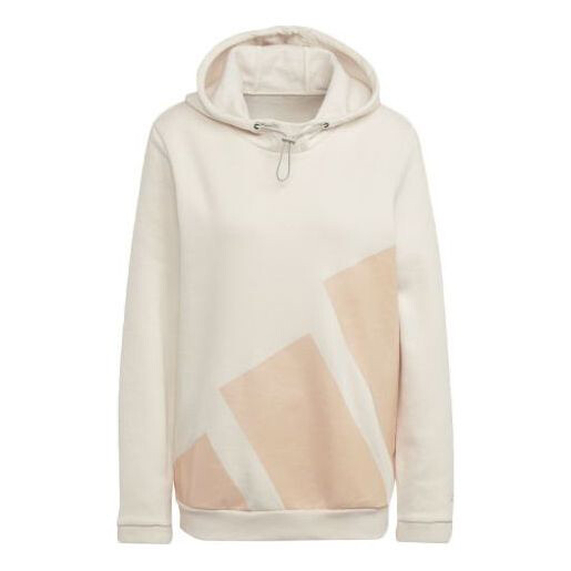 

Толстовка WoHooded SweatAdidas Colorblock Large Logo Sports Creamy White, Белый