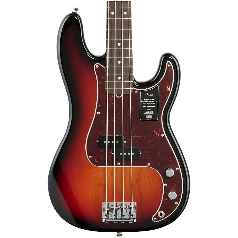 

Fender American Pro II Precision Electric Bass, накладка на гриф из палисандра (с футляром)