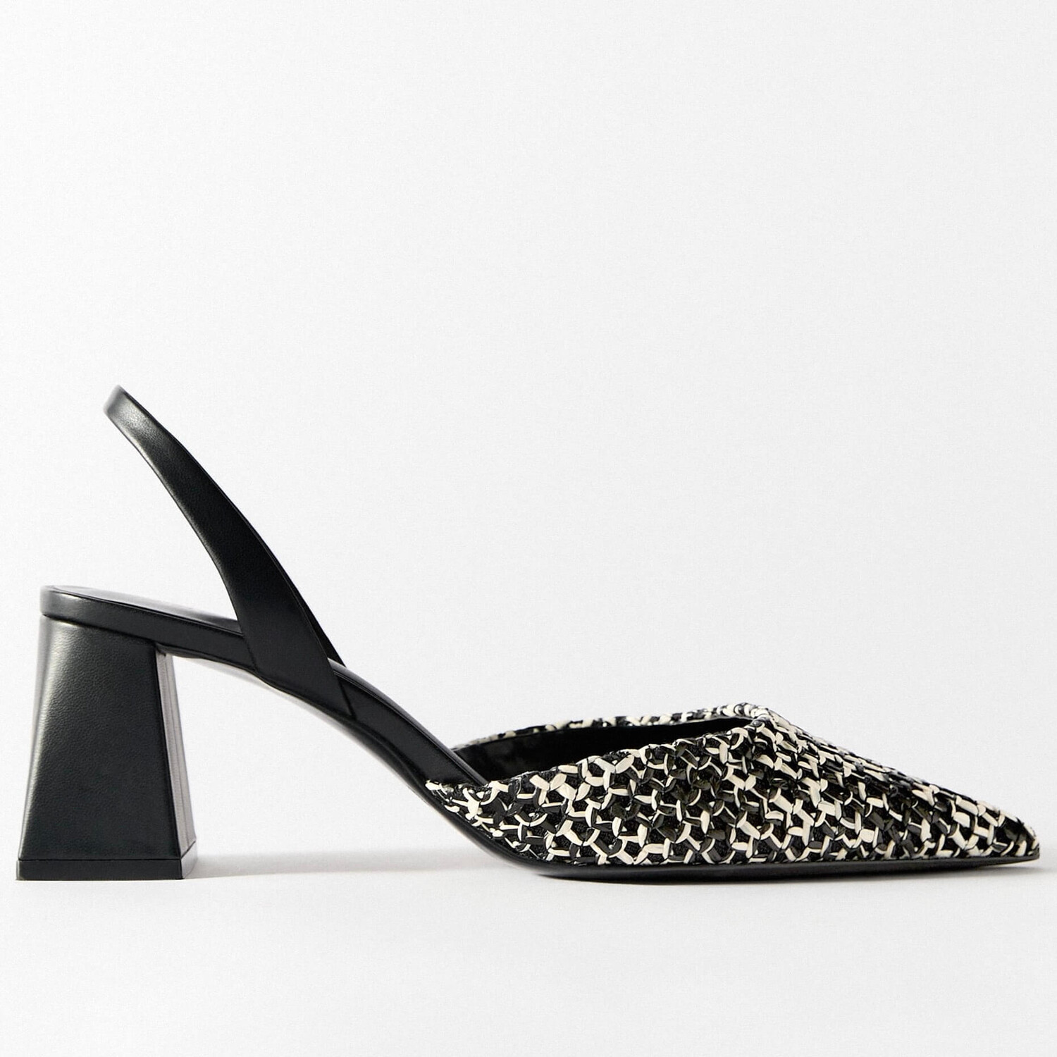 

Туфли Zara Block-heel Slingback, черный