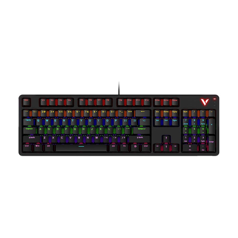 

Клавиатура игровая механическая проводная Rapoo V500PRO 2024, Blue Switch, черный, английская раскладка