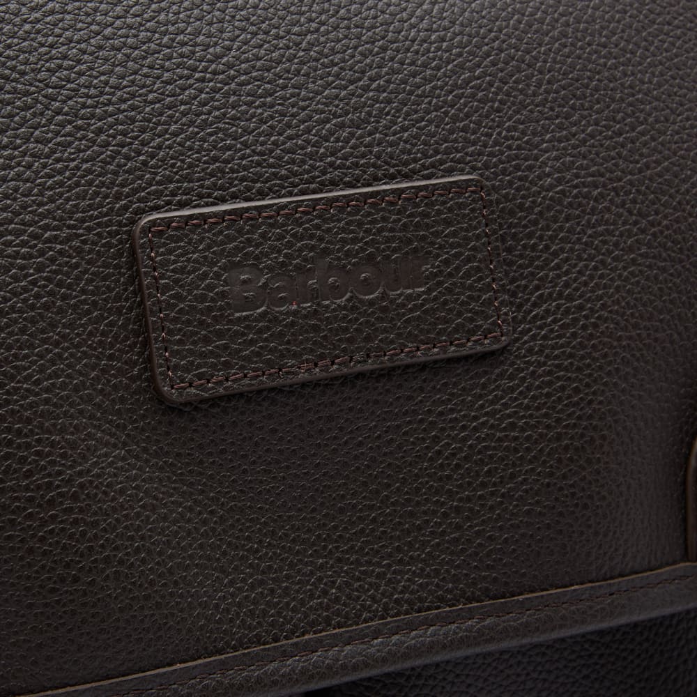 Barbour leather best sale briefcase black