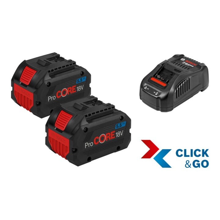 

Стартовый набор Bosch 2 x ProCORE18V 5,5 Ач + GAL 1880 CV