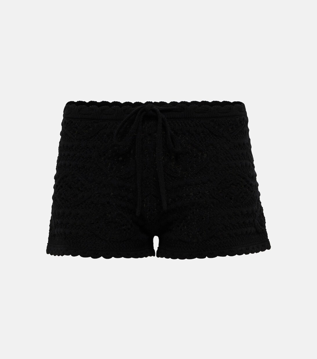 

Шорты крючком из шерсти SAINT LAURENT, черный