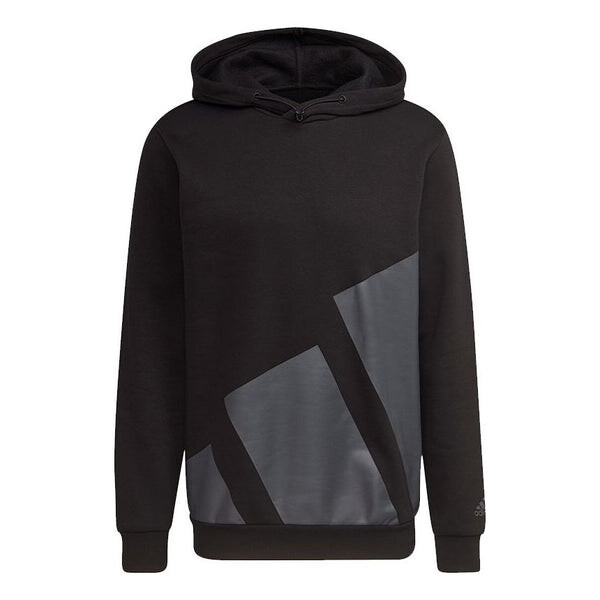 

Толстовка Adidas Large Logo Hood Casual Sports Pullover Black, Черный