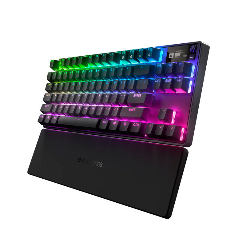 цена Беспроводная игровая механическая клавиатура SteelSeries Apex Pro TKL, черный, английская раскладка