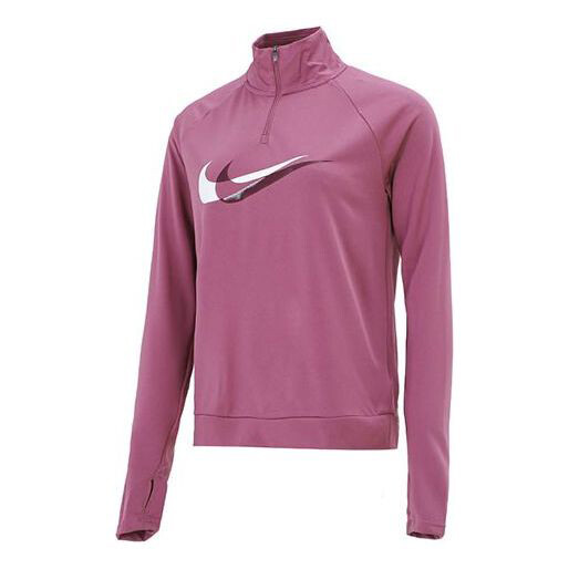 

Футболка Nike DRI-FIT Half Zipper Quick Dry Reflective Sports Long Sleeves Deep Red, Красный