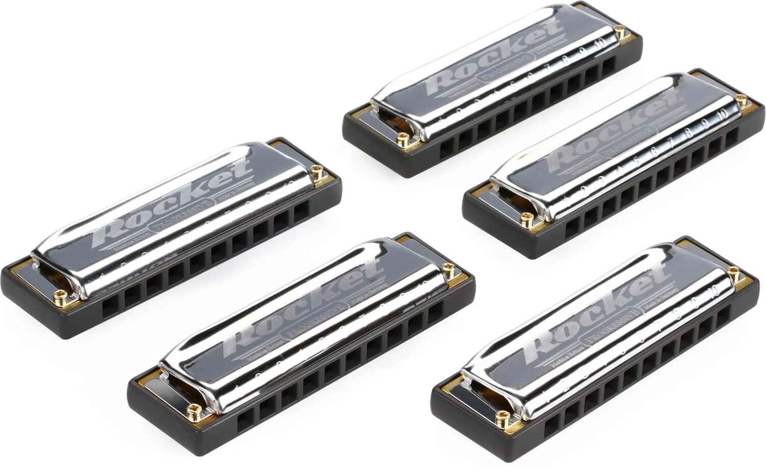 

Hohner Rocket Pro Pack Набор из 5 гармошек в футляре — клавиши C, G, A, D, B-бемоль