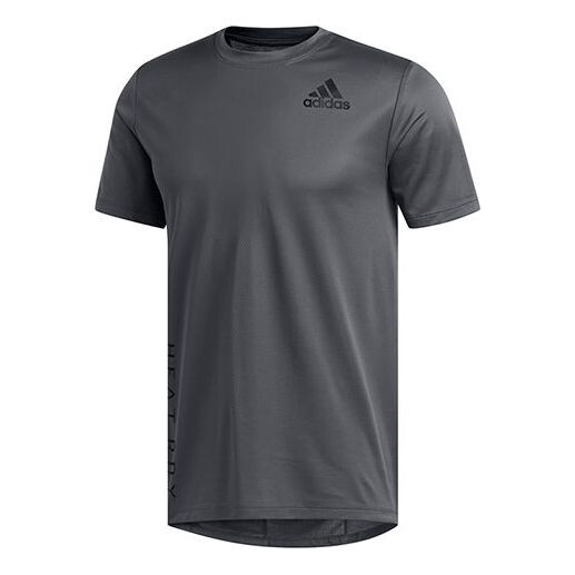 футболка adidas h rdy 3s tee training sports quick dry breathable short sleeve зеленый Футболка Adidas Trg Tee H.Rdy Sports Training Short Sleeve Gray, Серый