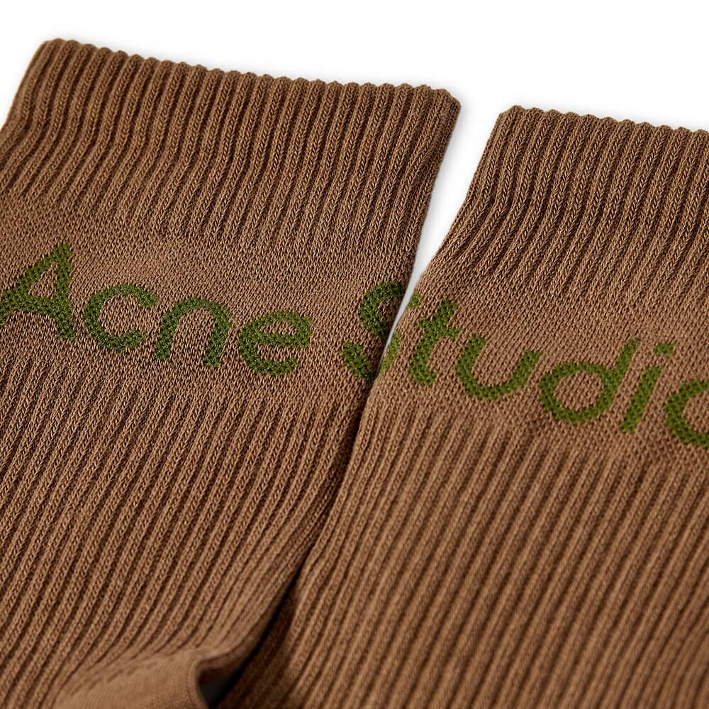 

Короткие носки в рубчик с логотипом Acne Studios