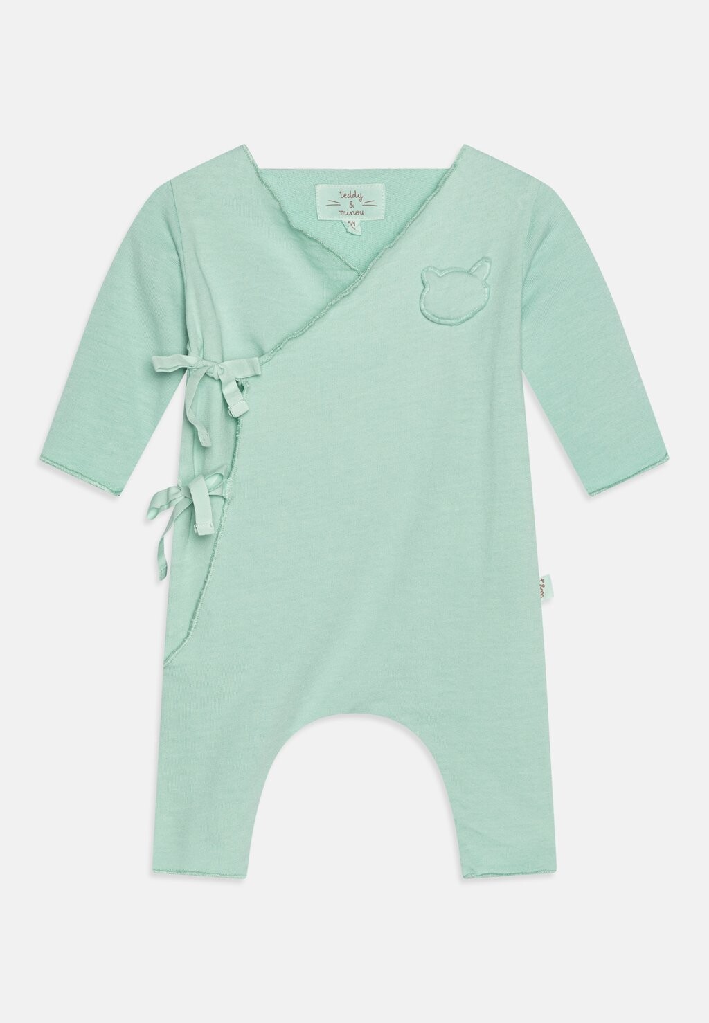 цена Комбинезон ROMPER WRAPOVER UNISEX Teddy & Minou, цвет milk/mint