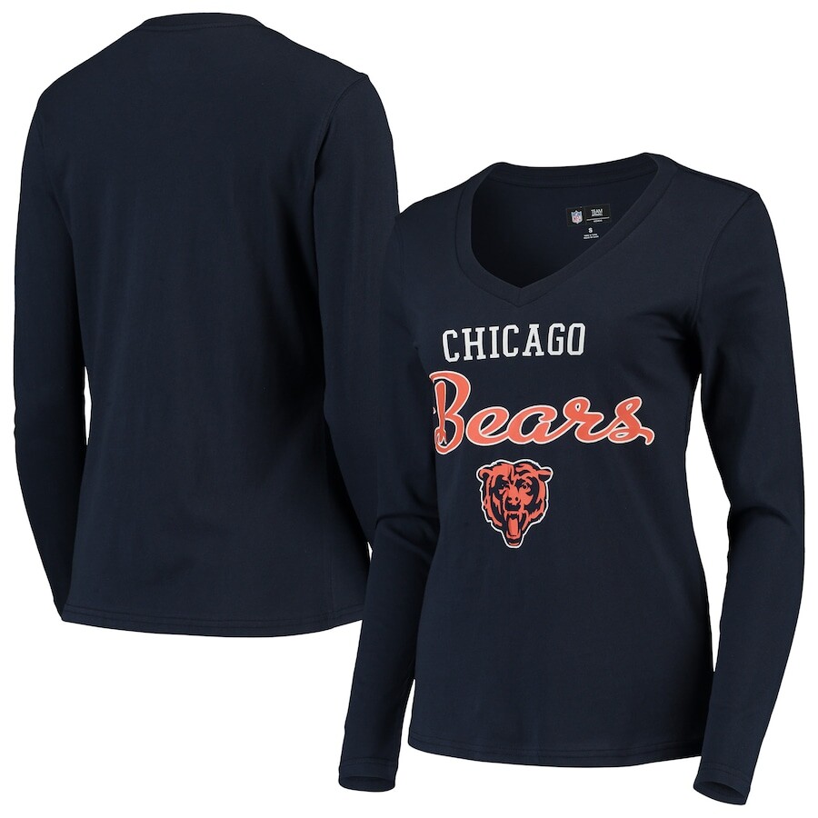 

Футболка с длинным рукавом G-III 4Her by Carl Banks Chicago Bears, нави