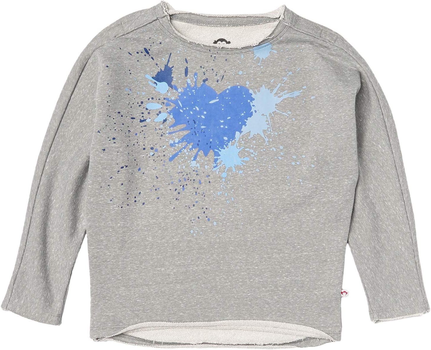 

Толстовка Appaman Adaptive Paint Splash Heart Graphic Slouchy Sweatshirt, цвет Grey Heather