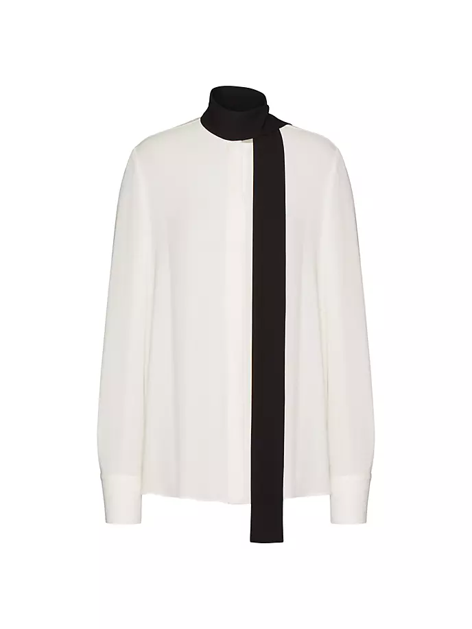 

Жоржетта Блузка Valentino Garavani, цвет ivory black