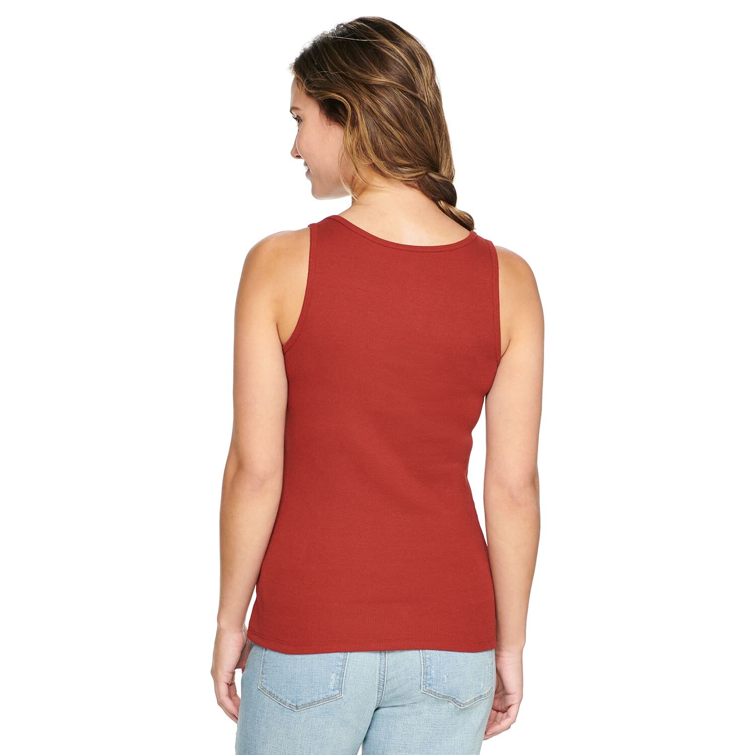 

Женская майка Sonoma Goods For Life в рубчик на каждый день Sonoma Goods For Life, белый