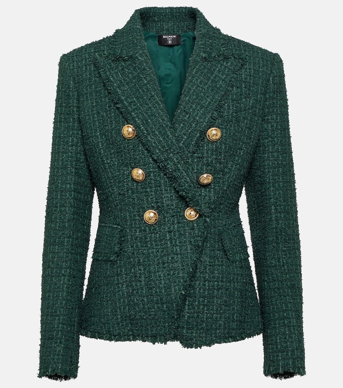 

Твидовый блейзер BALMAIN, зеленый