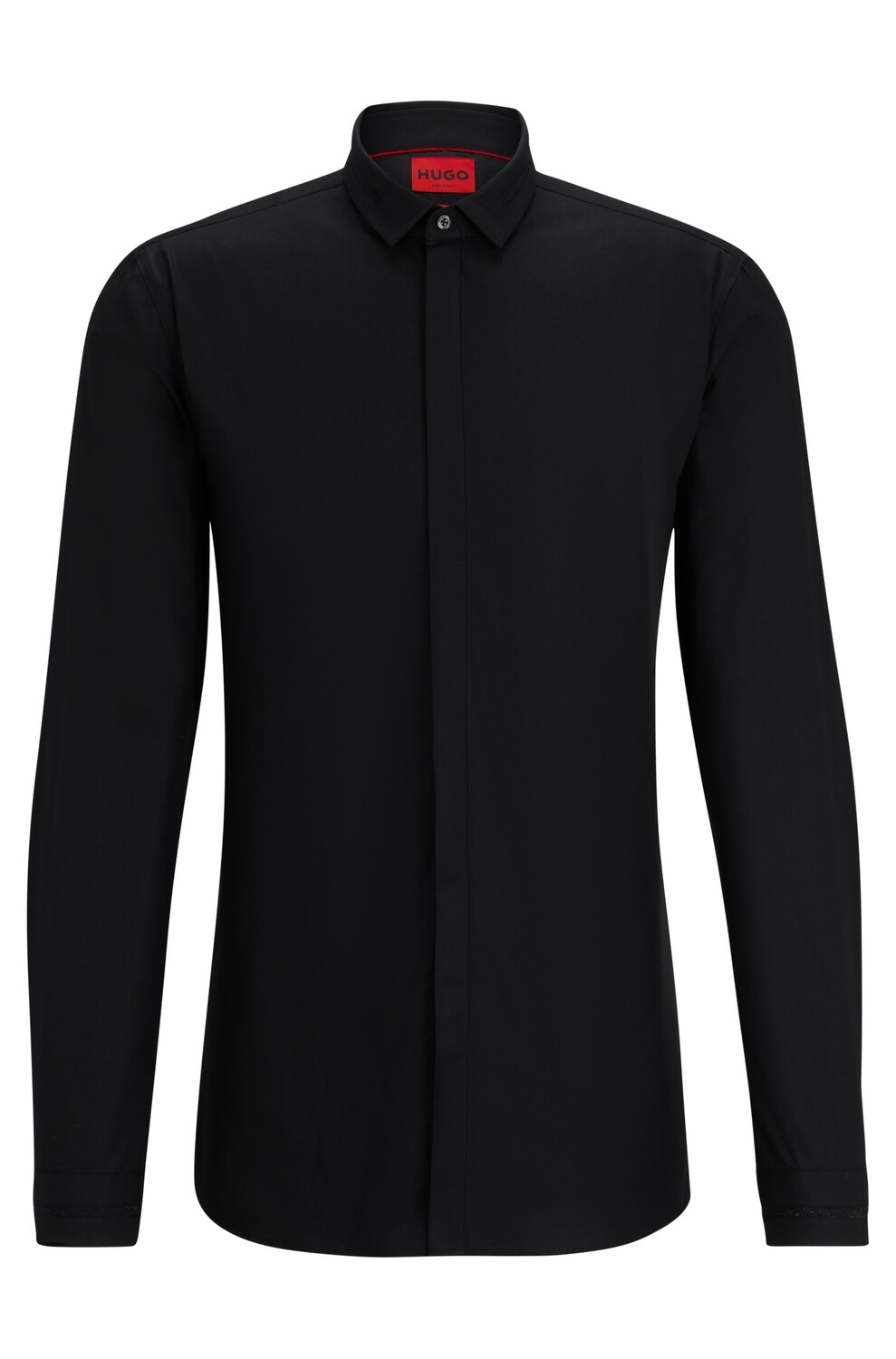 

Рубашка Boss Extra-slim-fit In Cotton With Contrast Inserts, черный