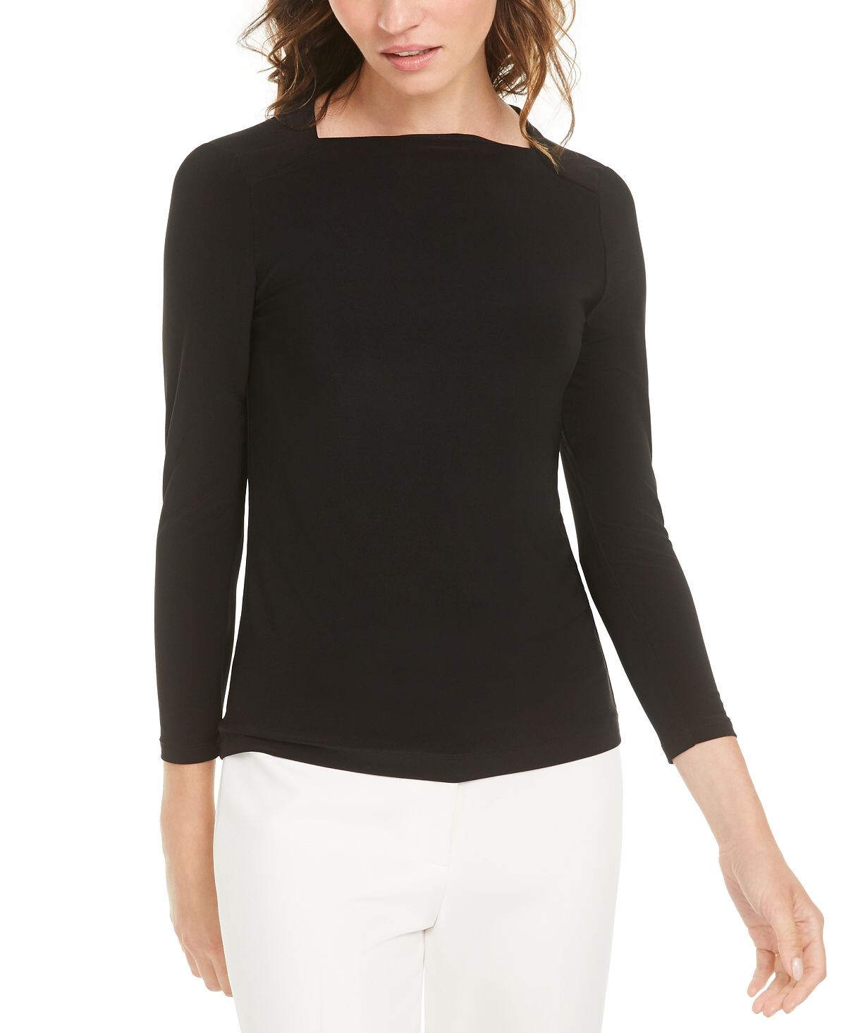 

Топ с рукавами 3/4 Anne Klein, черный