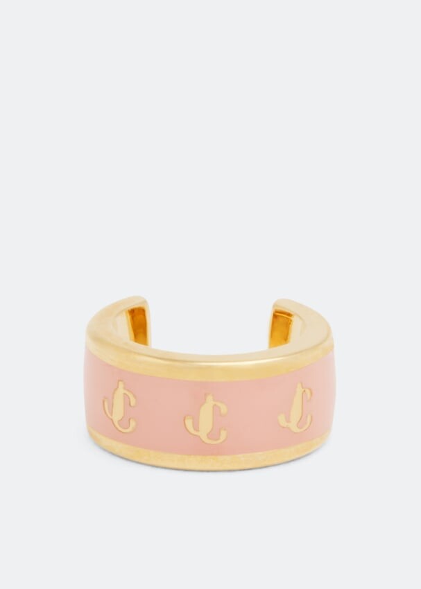 

Серьги JIMMY CHOO Single JC ear cuff, розовый