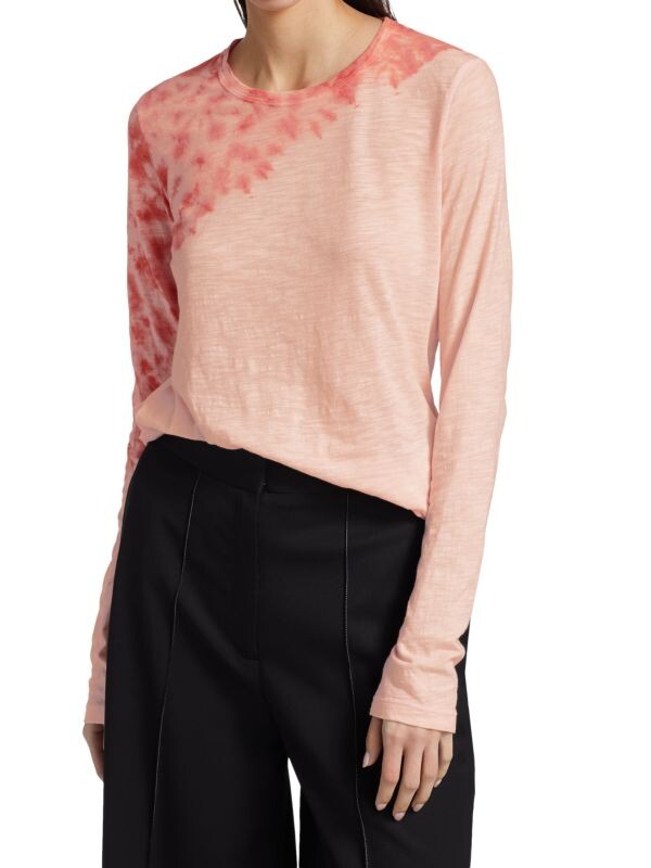 

Топ с длинными рукавами с принтом тай-дай Proenza Schouler Pink
