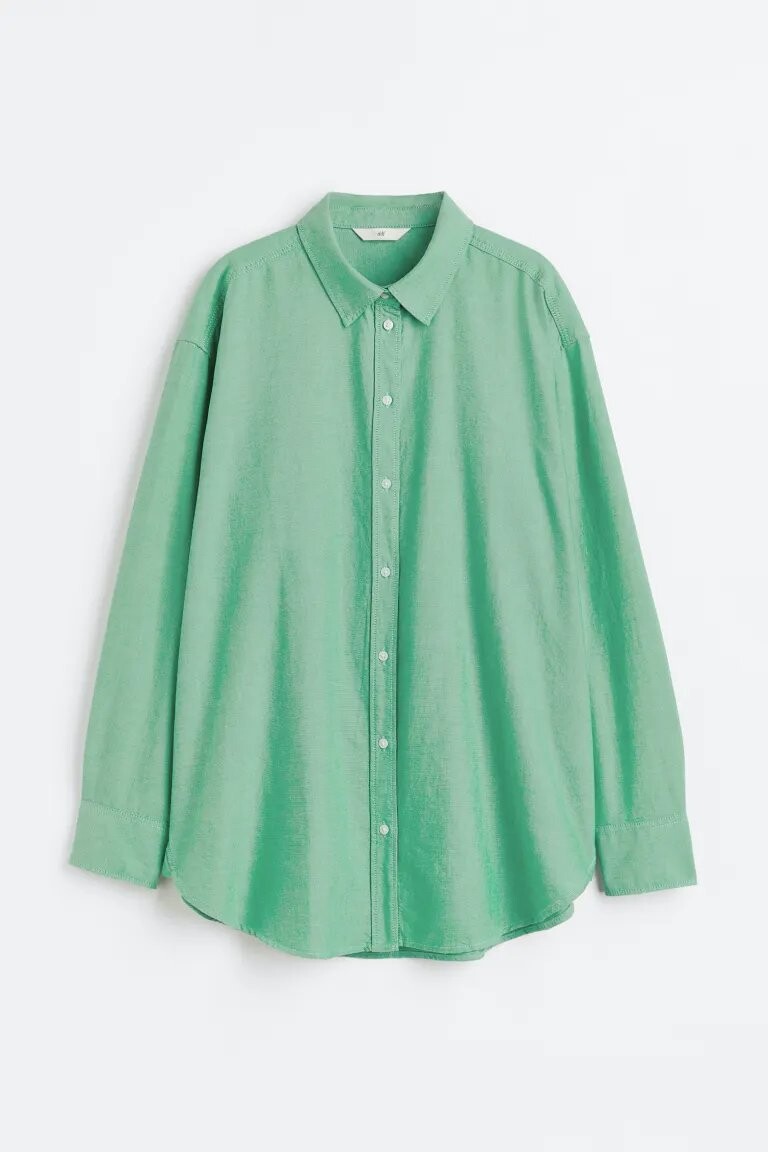 

Рубашка H&M Oxford, зелёный