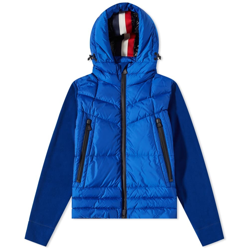 

Пуховая вязаная куртка с капюшоном Moncler Grenoble, Синий