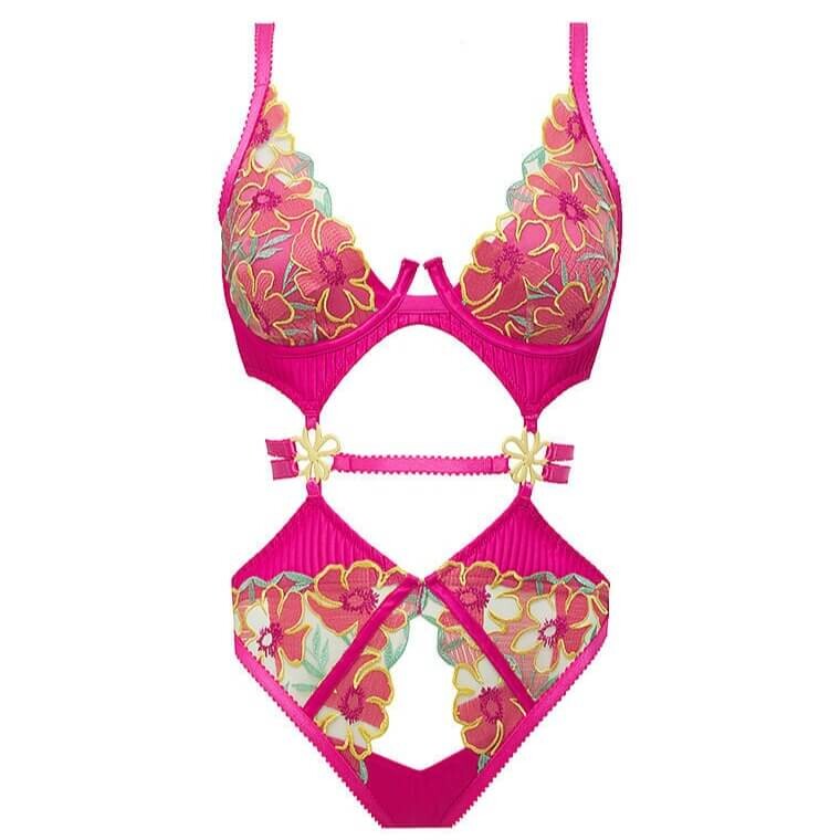 

Боди For Love & Lemons Lucy Teddy, темно-бордовый