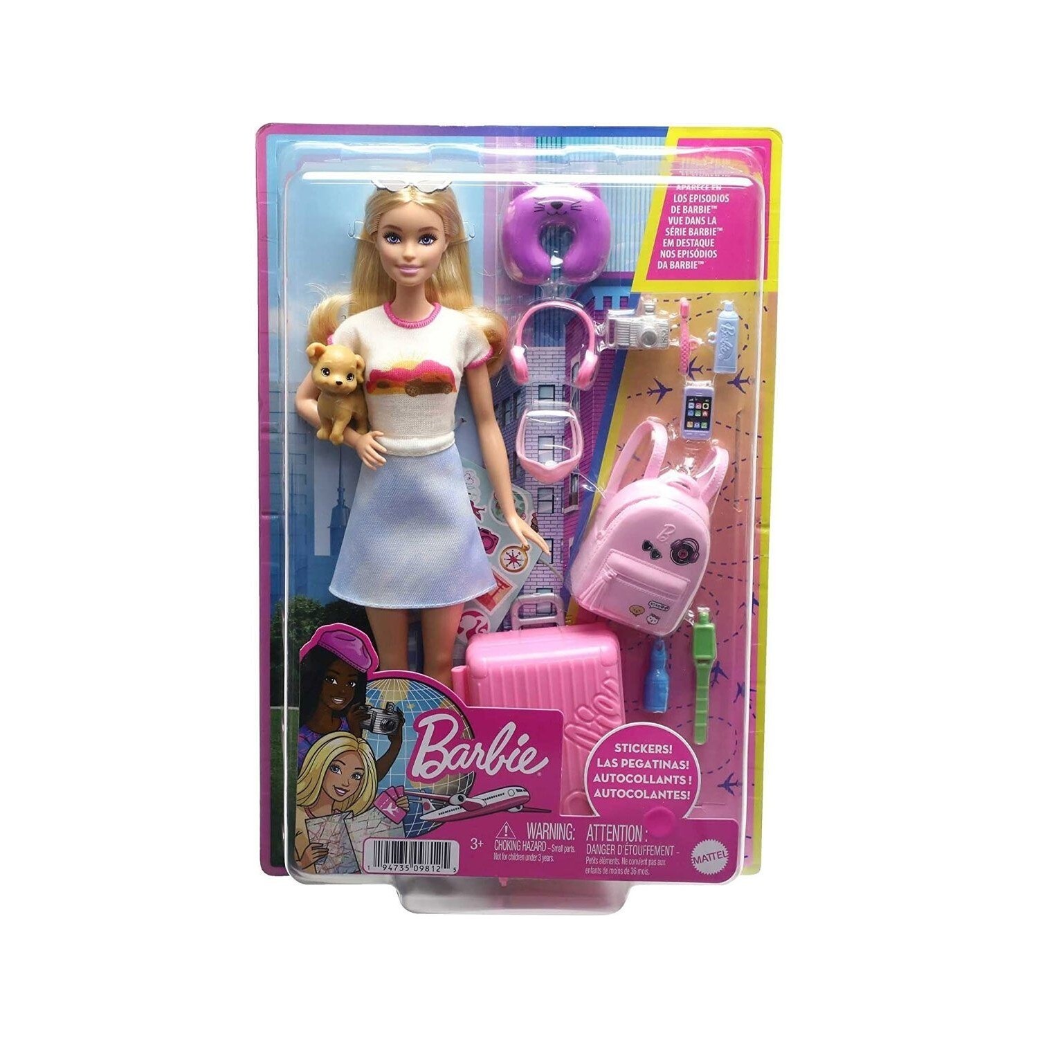 

Кукла Barbie дорожная Barbie и аксессуары HJY18