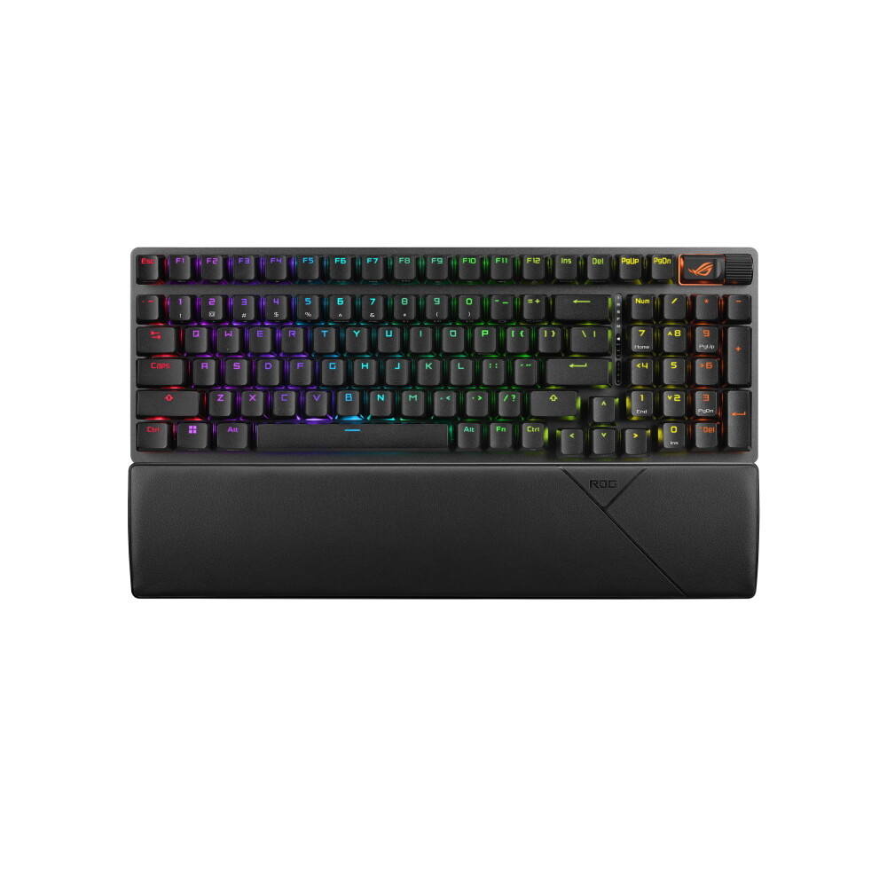 

Игровая беспроводная клавиатура Asus ROG Scope II 96, NX Snow, ABS, английская раскладка, черный