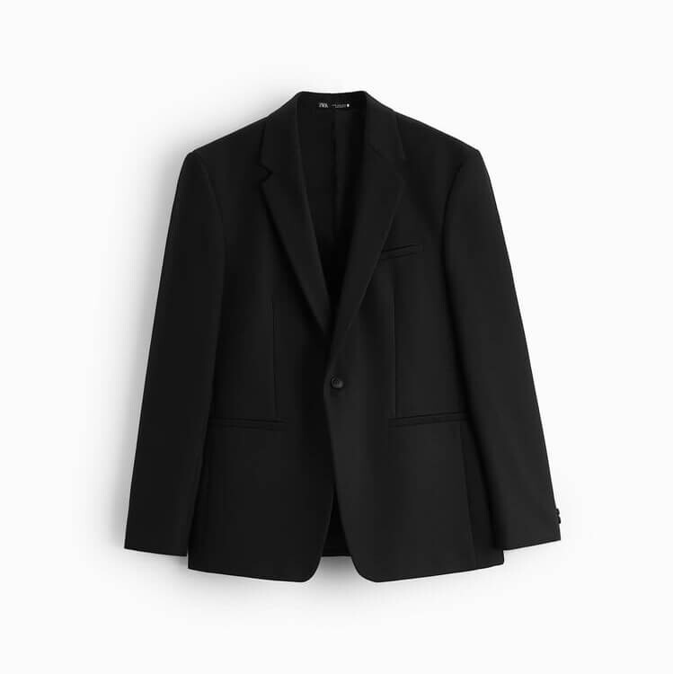 

Пиджак Zara Textured Suit, черный