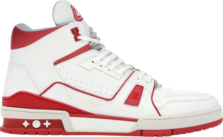 

Кроссовки Louis Vuitton Mid Trainer White Red, белый