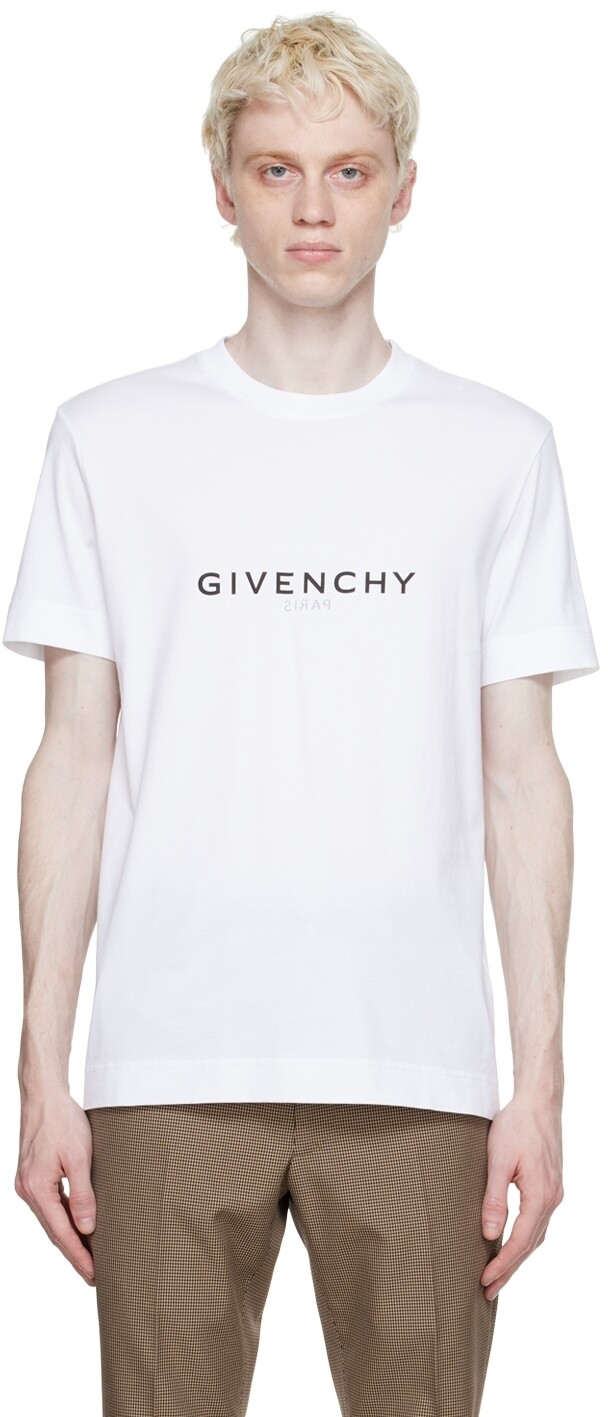 

Белая двусторонняя хлопковая футболка Givenchy, Белый