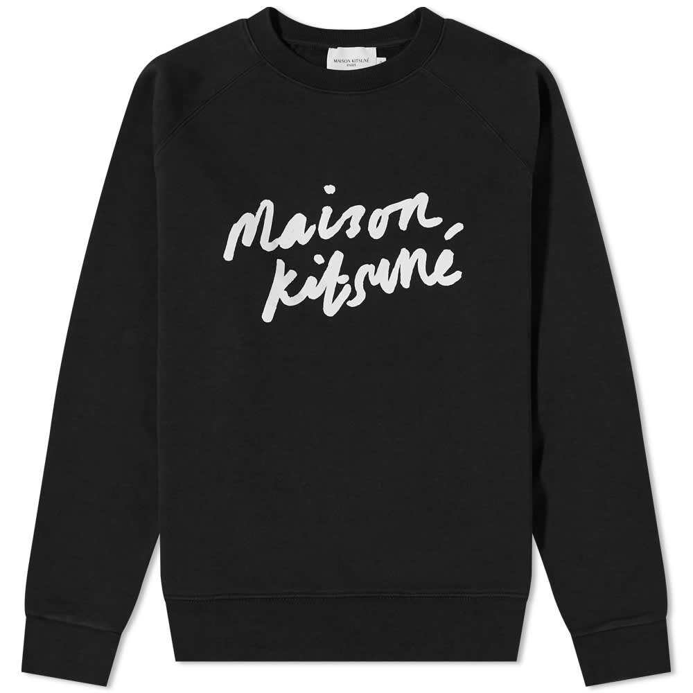 

Толстовка Maison Kitsuné Handwriting Clean Crew Sweat, Черный