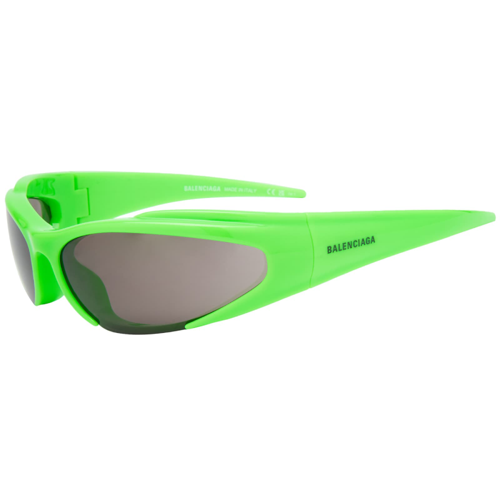 Солнцезащитные очки Balenciaga Eyewear BB0253S, зеленый/серый