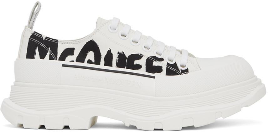 

Бело-черные кроссовки Tread Slick Graffiti Alexander McQueen