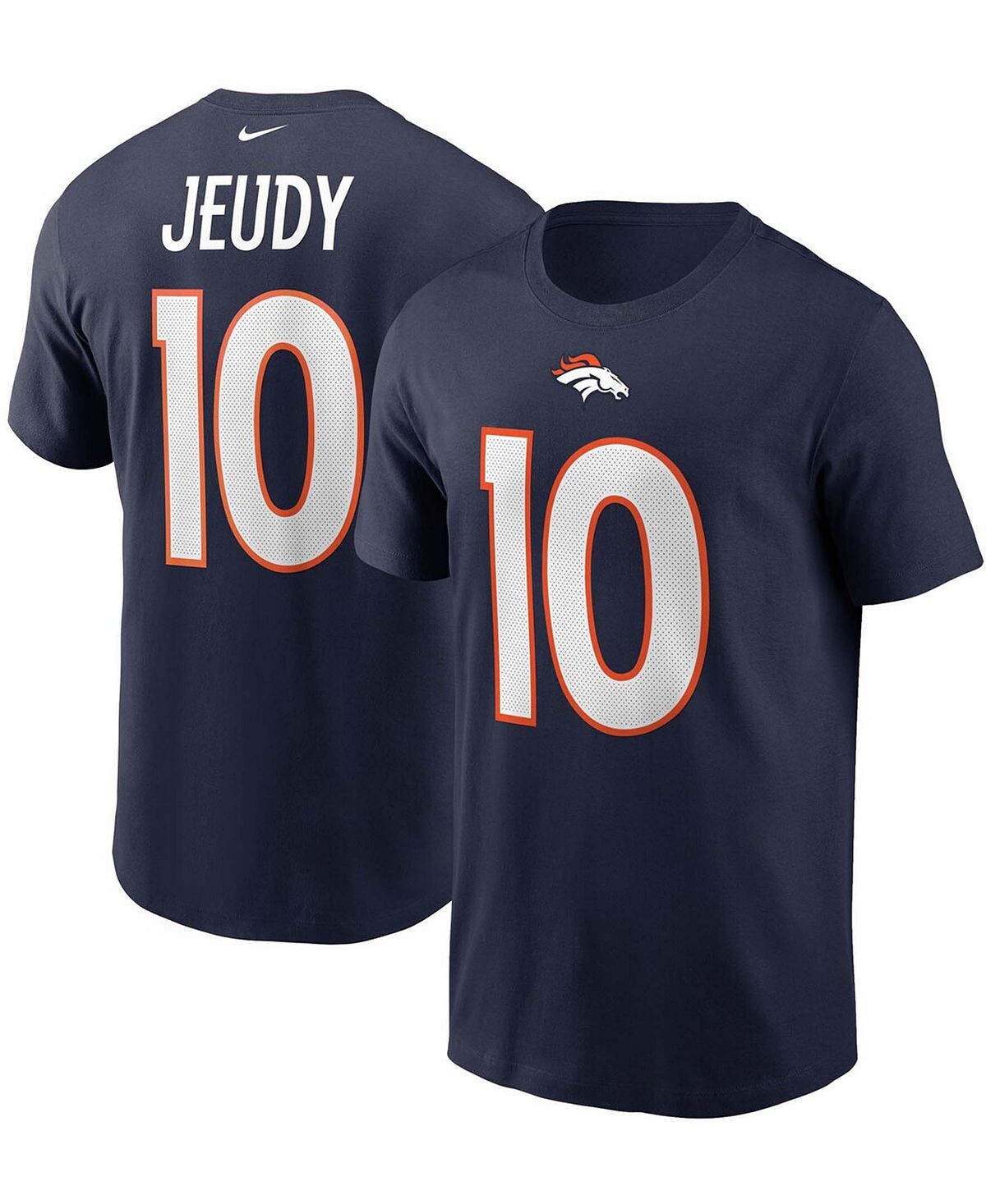 

Мужская футболка jerry jeudy navy denver broncos с именем и номером Nike, синий