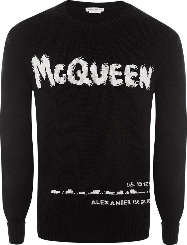 

Джемпер Alexander McQueen Graffiti Jumper 'Black/White', черный
