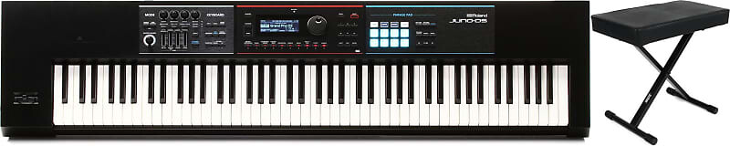 

Roland JUNO-DS88 88-клавишный синтезатор в комплекте со сценической скамьей KT7800+ Deluxe X-Style On-Stage + Roland KT7800+=1 JUNO-DS88=1