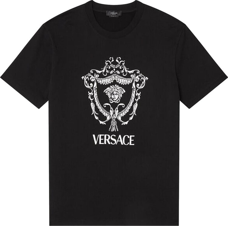 

Футболка Versace Embroidered Medusa T-Shirt 'Black', черный