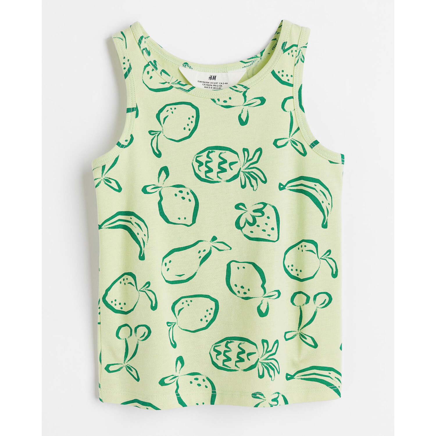 

Майка из хлопкового джерси H&M Fruit, светло-зеленый
