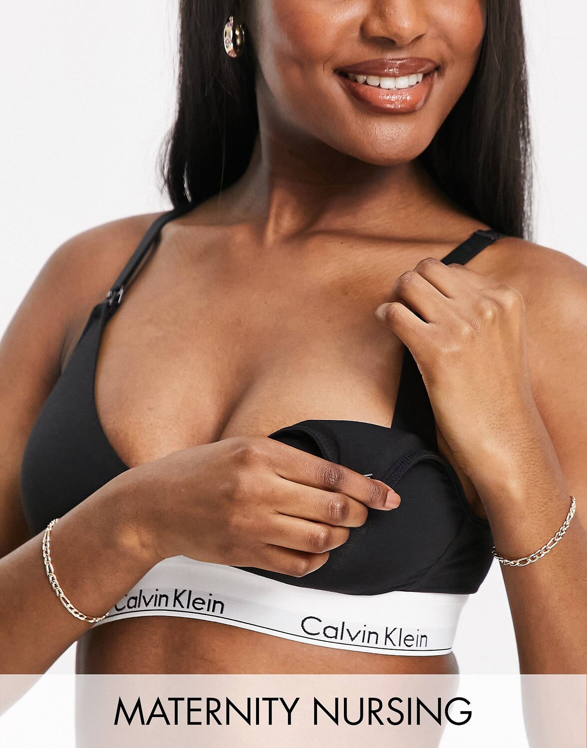 

Черный бюстгальтер для кормления из хлопка Calvin Klein Modern